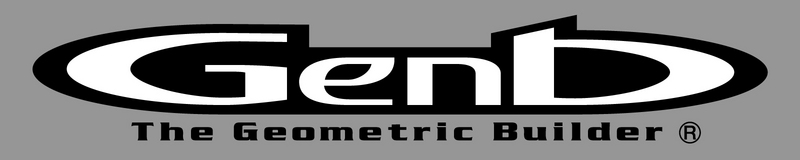 『Genb』 ステッカー ［240ミリ Black×White］ ST240GBK