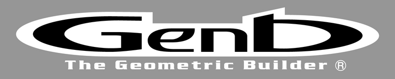 『Genb』 ステッカー ［280ミリ White×Black］ ST280GBW