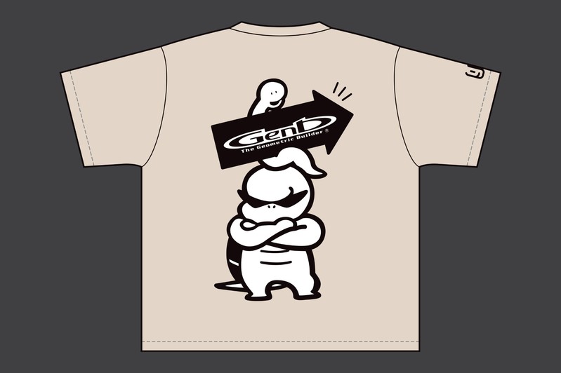 『玄ガメ&ハブ太』キャラクターTシャツ＊P2BE ［Beige-Lサイズ］ WCT02LBE