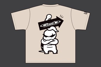『玄ガメ&ハブ太』キャラクターTシャツ＊P2BE ［Beige-XLサイズ］ - WCT02XBE
