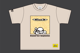 『玄ガメ&ハブ太』キャラクターTシャツ＊P1BE ［Beige-Mサイズ］ - WCT01MBE