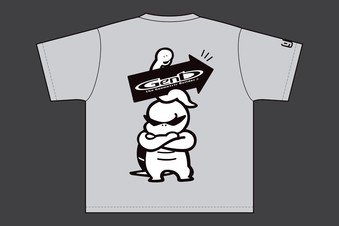 『玄ガメ&ハブ太』キャラクターTシャツ＊P2GY ［Gray-XLサイズ］ - WCT02XGY