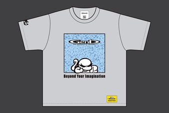 『玄ガメ&ハブ太』キャラクターTシャツ＊P1GY ［Gray-Lサイズ］ - WCT01LGY
