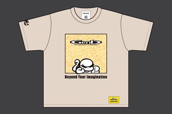 『玄ガメ&ハブ太』キャラクターTシャツ＊P1BE ［Beige-Lサイズ］ - WCT01LBE